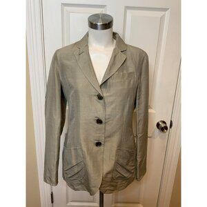 Lafayette 148 New York Gray Thin Blazer Jacket, Size 4